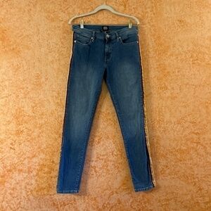 BDG Skinny Stretch Stripe Side Jeans size 30